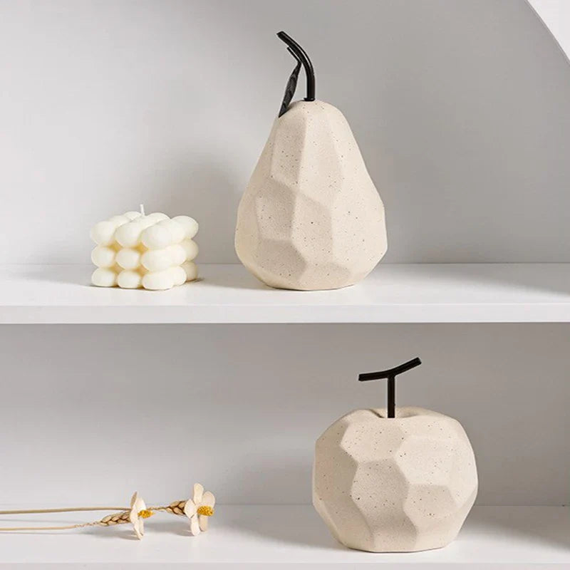 Nordic Ceramic Fruit Sculptures