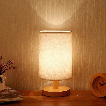 AuraGlow Wooden USB Table Lamp