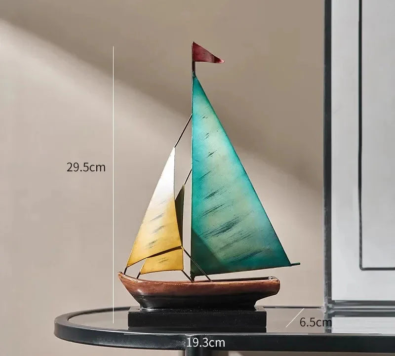 Creative & Luxury Metal Sailing Ship Model Figurines