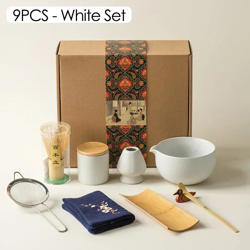 9-teiliges japanisches Matcha-Teeservice