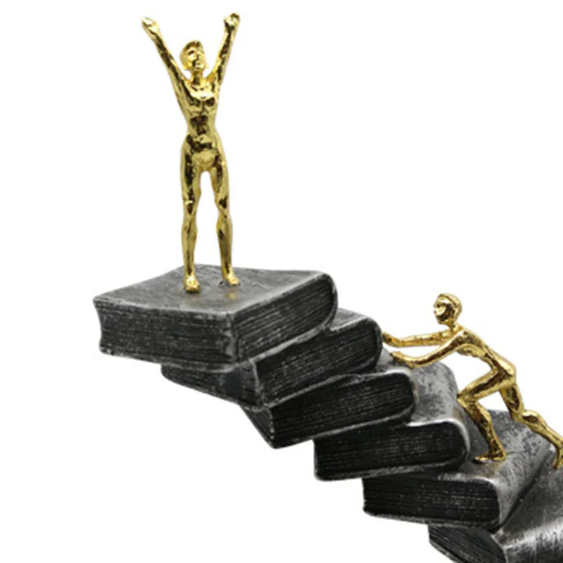 Modern Book Climb Figurine