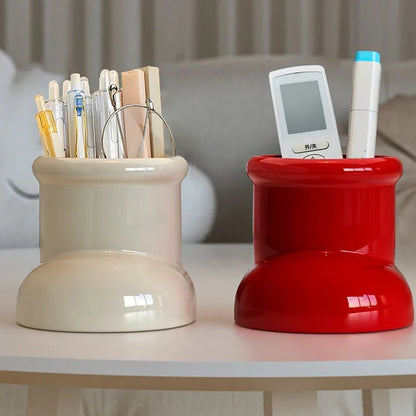 Red Boot Pen Holder & Desk Organizer