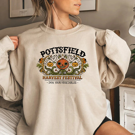 Sweatshirt mit Aufschrift „Pottsfield Harvest Festival“