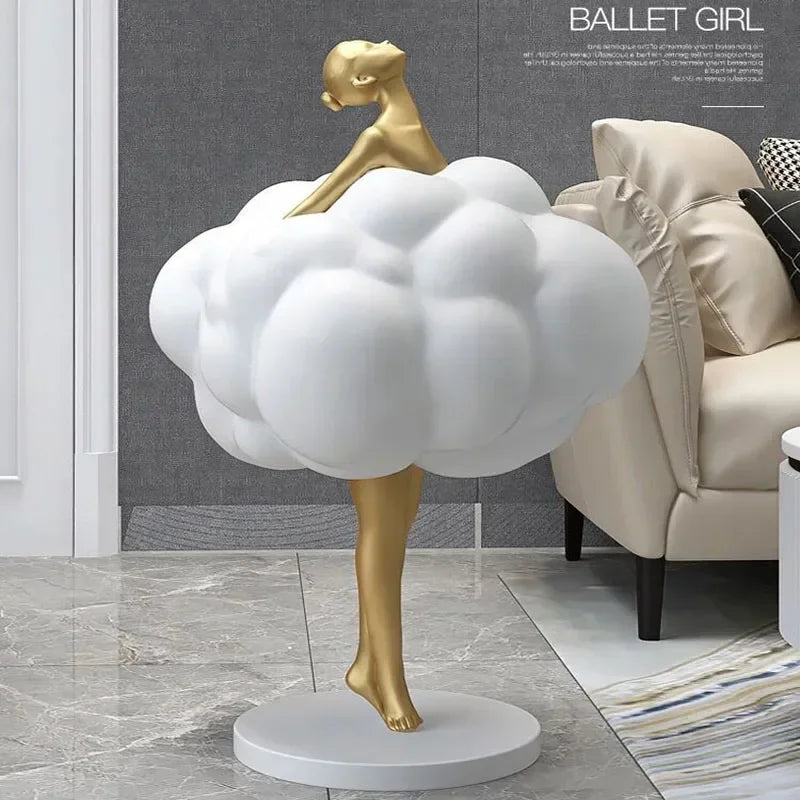 Modern Ballet Girl Cloud Statue