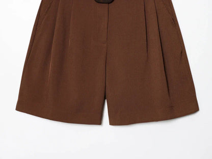 Ruvelle Belted Casual Shorts