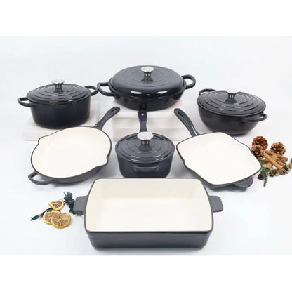 AuraNest™ 11-Piece Cast Iron Cookware Set
