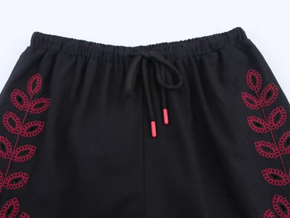Auralisse Boho Embroidered Shorts