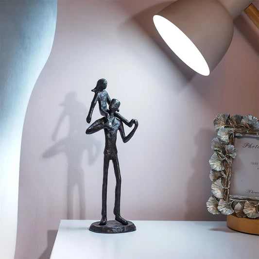 Vater Tochter Eisenfigur Geschenk