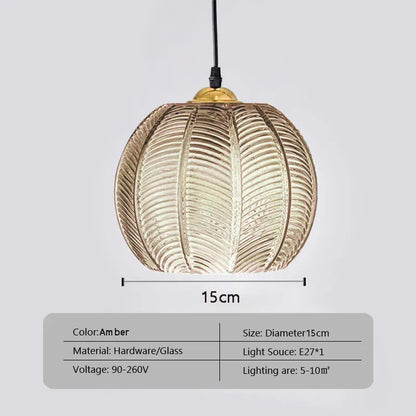 Colorful Nordic Palm Leaf Pendant Light