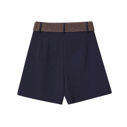 Ruvelle Belted Casual Shorts