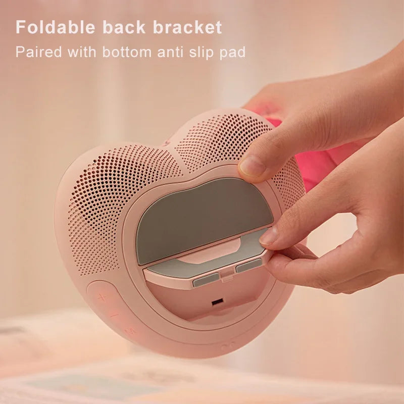 Romantic Heart Shaped Bluetooth Speaker with Eternal Flowers