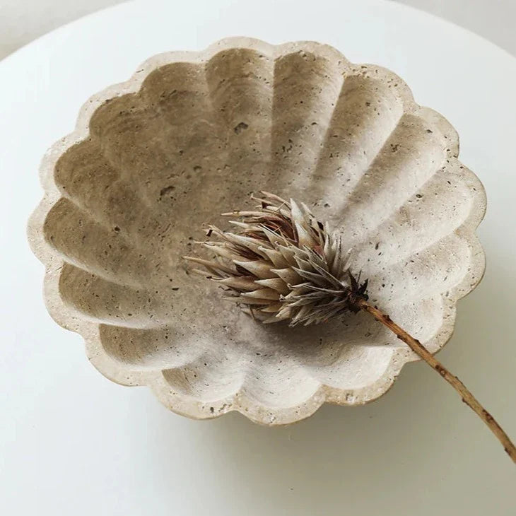 Natural Stone Fruit Bowl