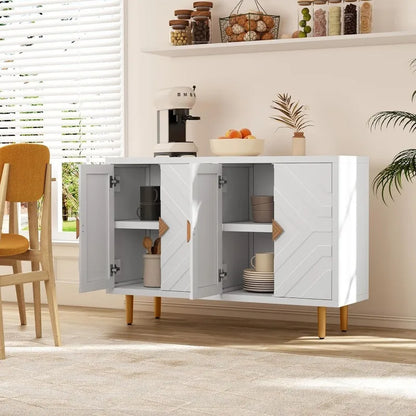 Gabinete buffet de 48" con puertas con diseño en relieve