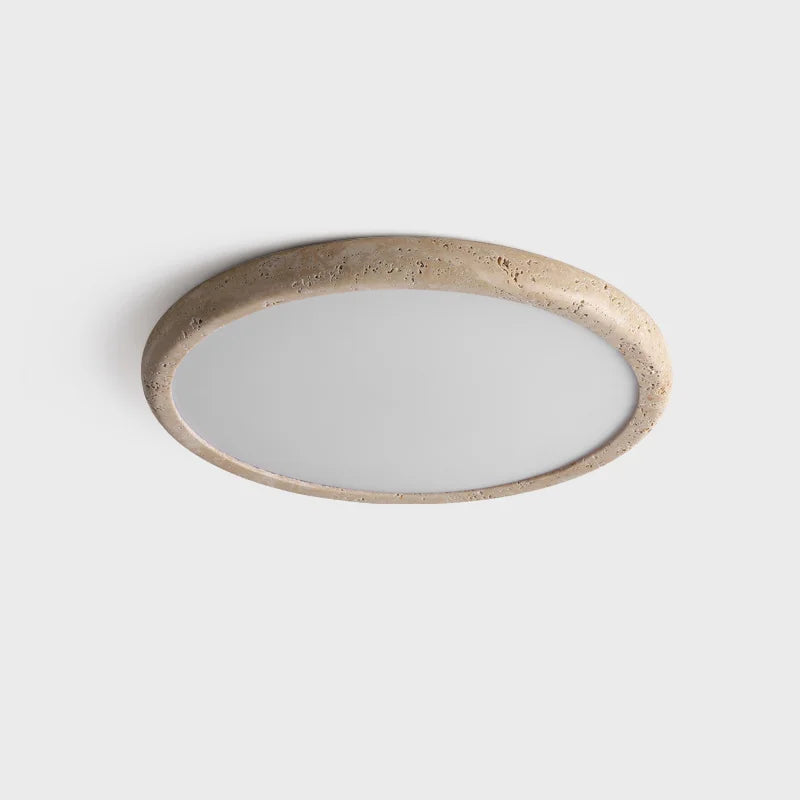 Minimal Natural Stone Disc Shape Ceiling Light