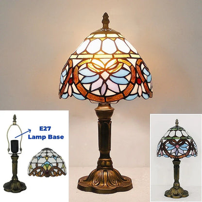 Vintage Stained Glass Desk Lamp