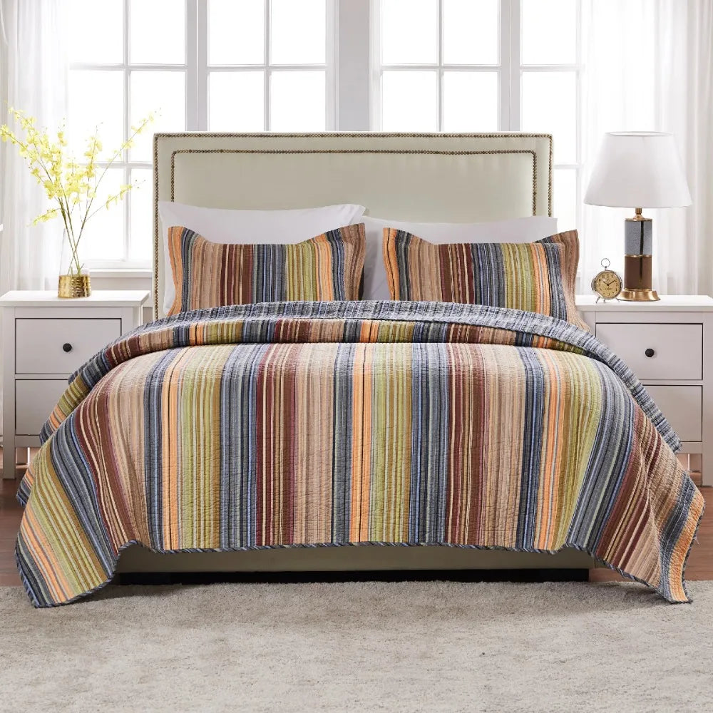 Lucy Boho Stripe Bedding Set