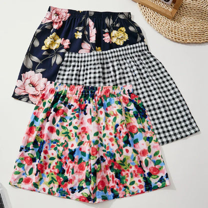 Viscora Floral Check Shorts
