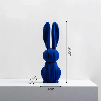 Elegant Resin Digital Rabbit Decoration