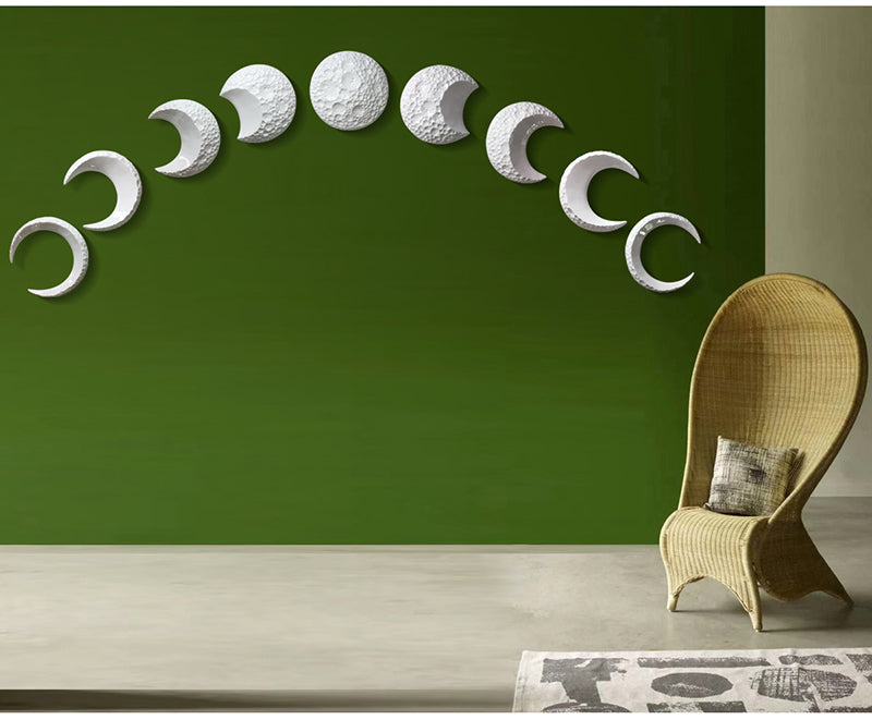 Ceramic Simulation Moon Phases Wall Decor