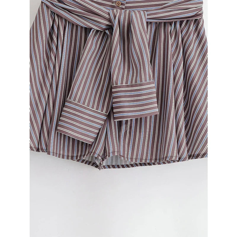 LineaBelle Striped Skort Shorts