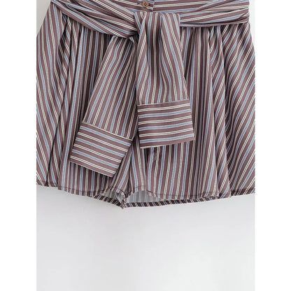 LineaBelle Striped Skort Shorts