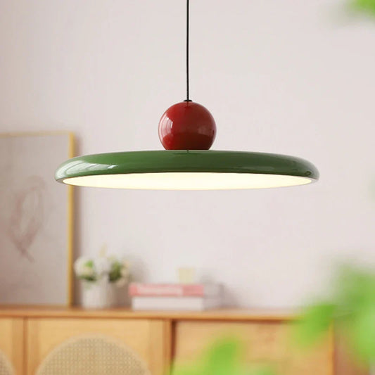 Cream Dish Pendant Light