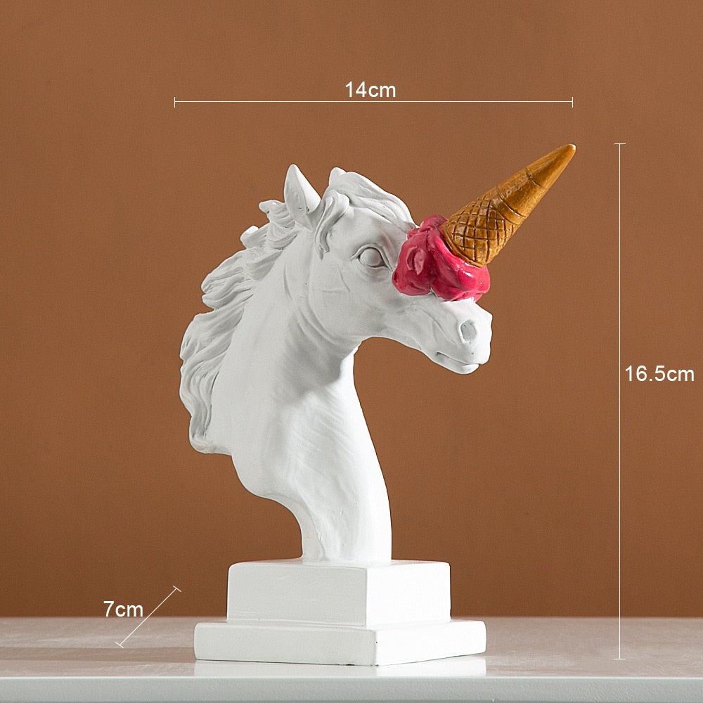 Ice Cream Horn Unicorn Sculpture