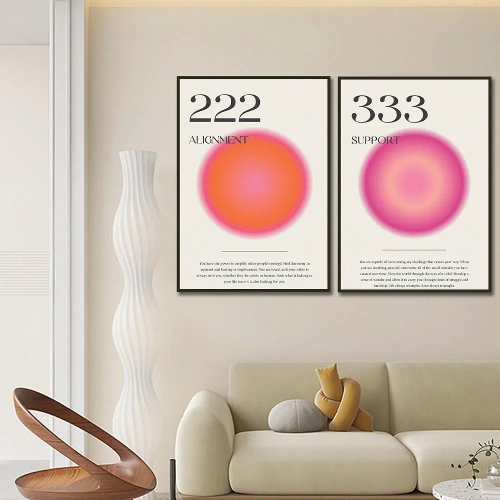 Angel Numbers Aura Canvas Art