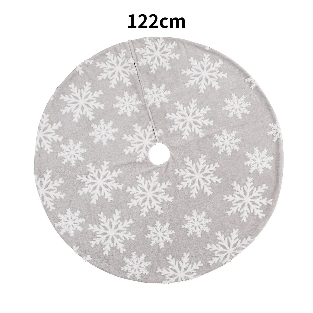 Gray Snowflake Christmas Tree Skirt