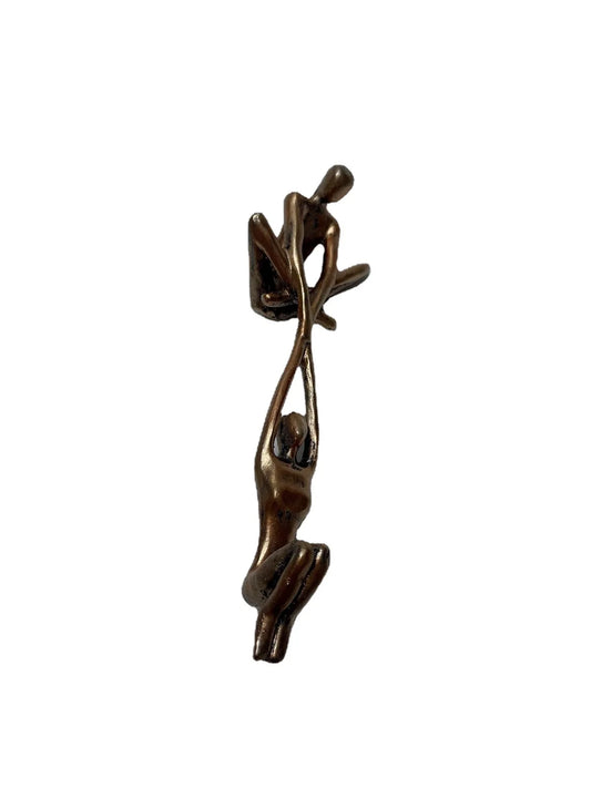 Abstract Bronze Couple Sculpture