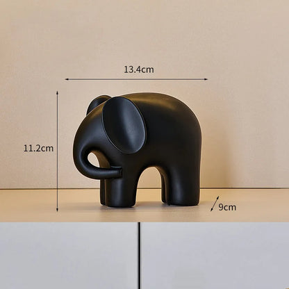 Nordic Style Elephant Resin Statue