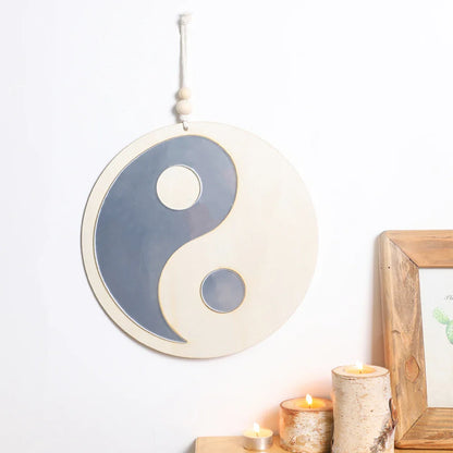 Yin Yang Wood Mirror
