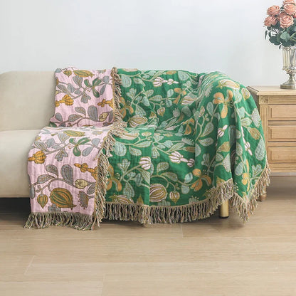 Verdant Garden Throw Blanket