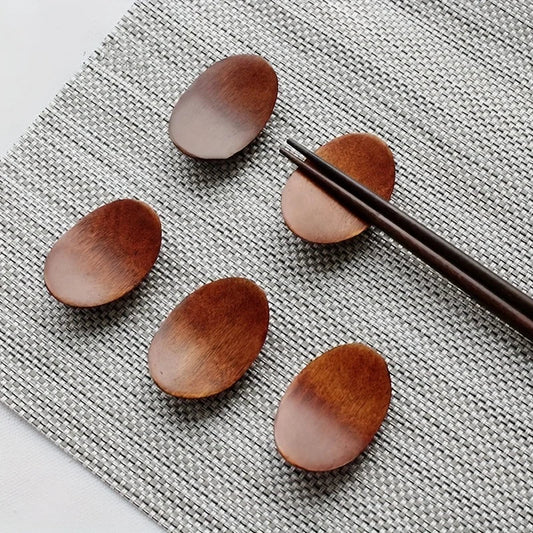 5pcs Japanese Ingot Natural Wood Chopstick Holder Rest Set Chopstick Holder Rest Set