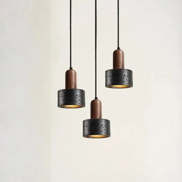 Black Stone Pendant Lamp