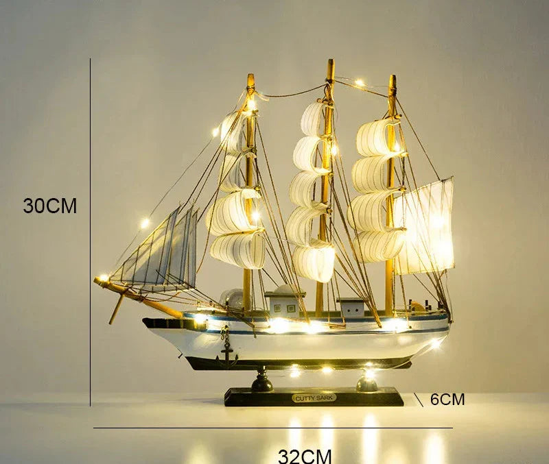 Creative & Luxury Metal Sailing Ship Model Figurines