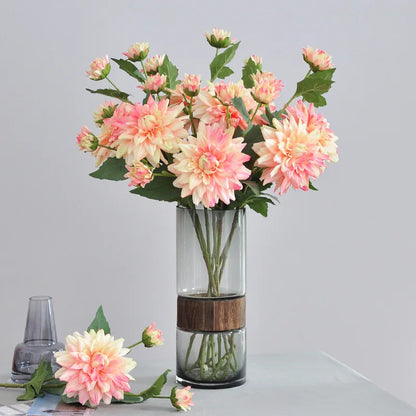 NordDahl Triple Bloom Artificial Dahlia Stem