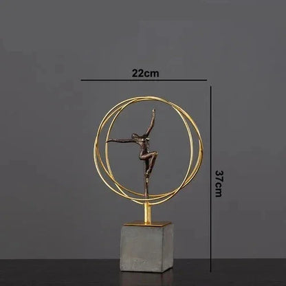 Modern Creative Resin Gymnast Sculpture