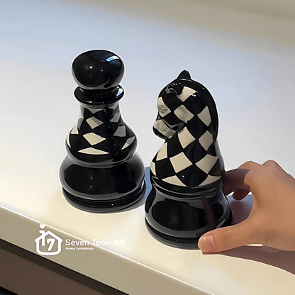 Ceramic Chess Piece Toothpick Holder - Luxury Desktop Decor Ceramic Decor Home decor Toothpick holder