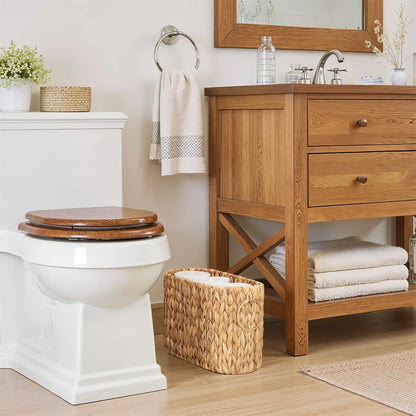 Gewebter Aufbewahrungskorb im Rattan-Stil für den Schreibtisch