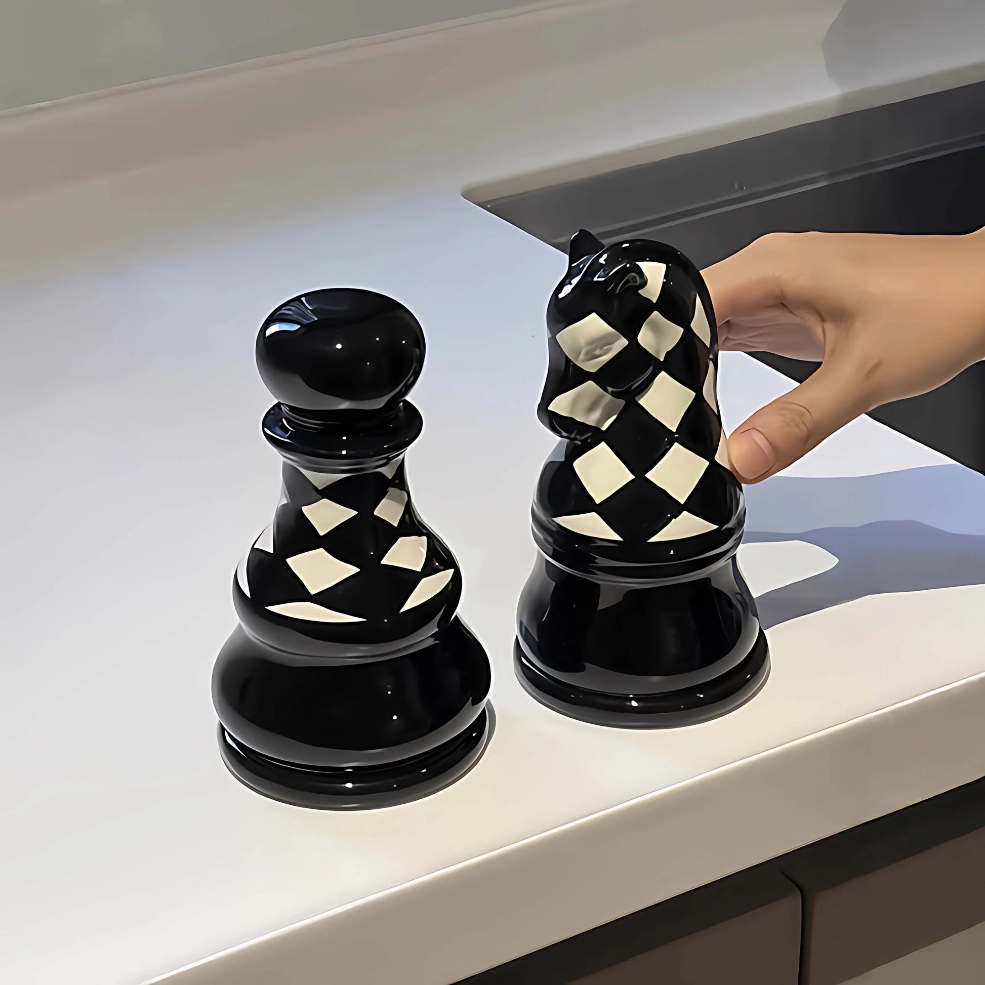 Ceramic Chess Piece Toothpick Holder - Luxury Desktop Decor Ceramic Decor Home decor Toothpick holder