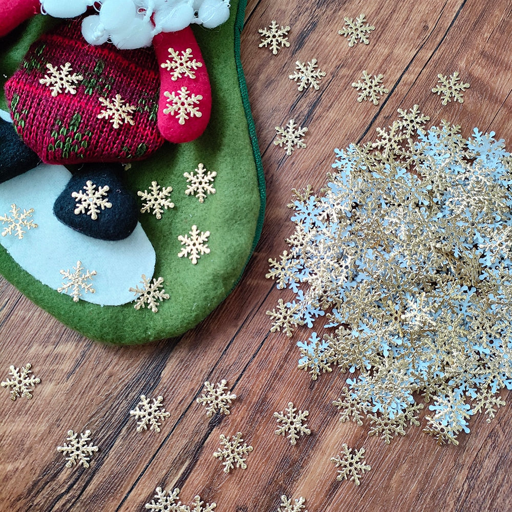 Confete de flocos de neve artificiais de Natal