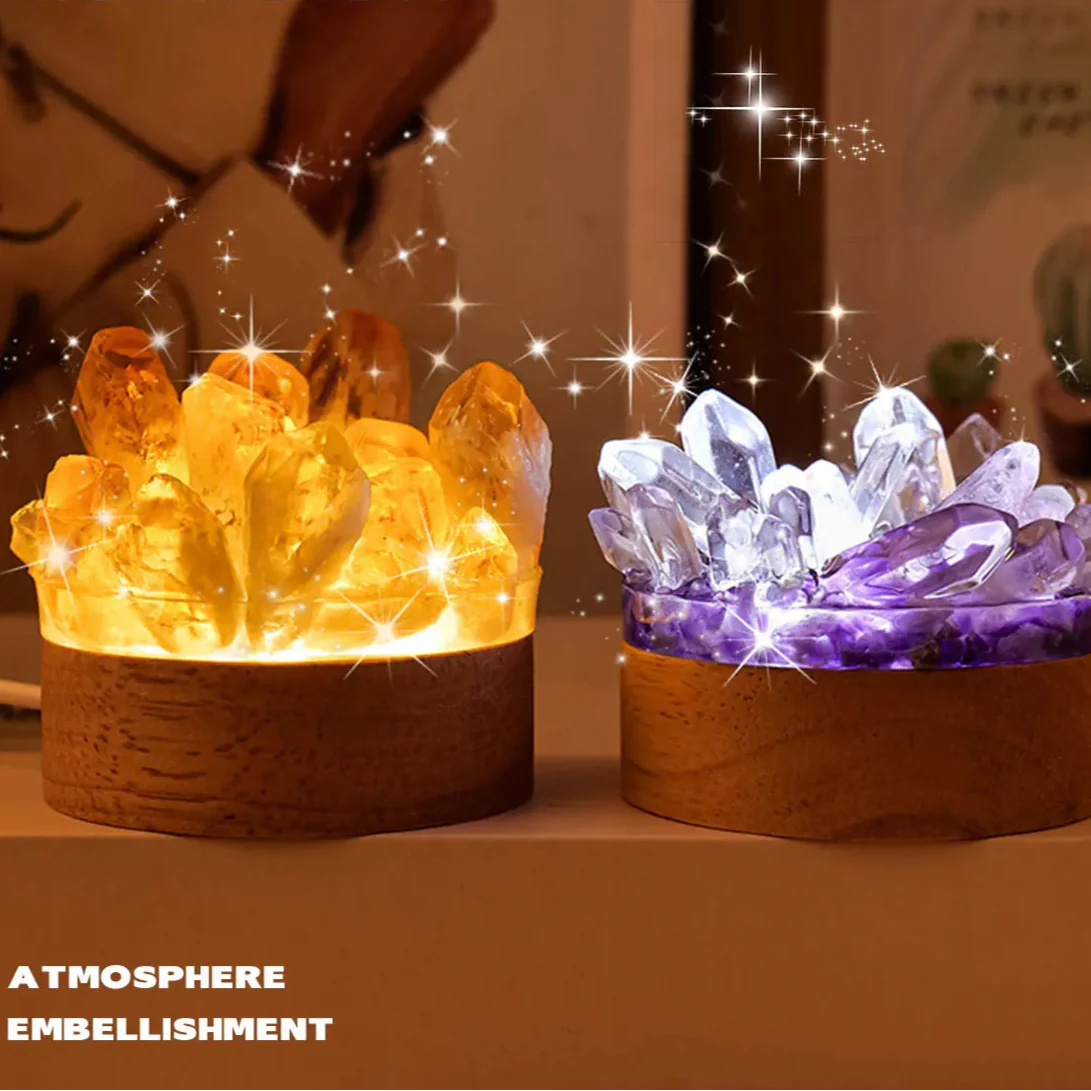 Natürliche Amethyst-Kristalllampe