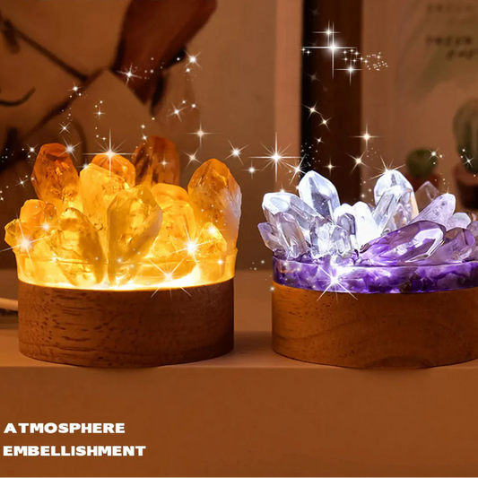 Natural Amethyst Crystal Lamp