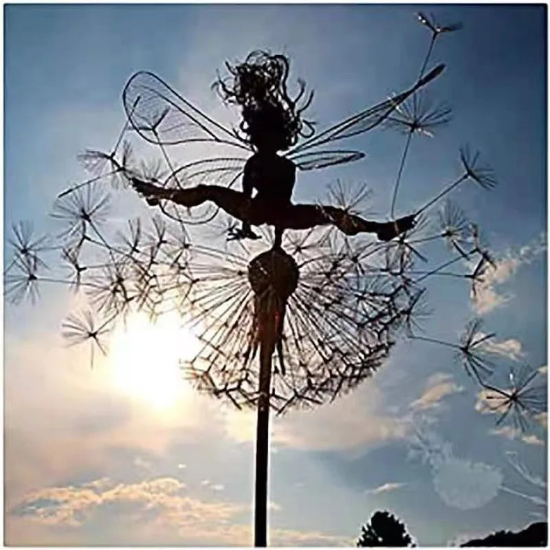 Fairy Dancing with Dandelion Garden Statue