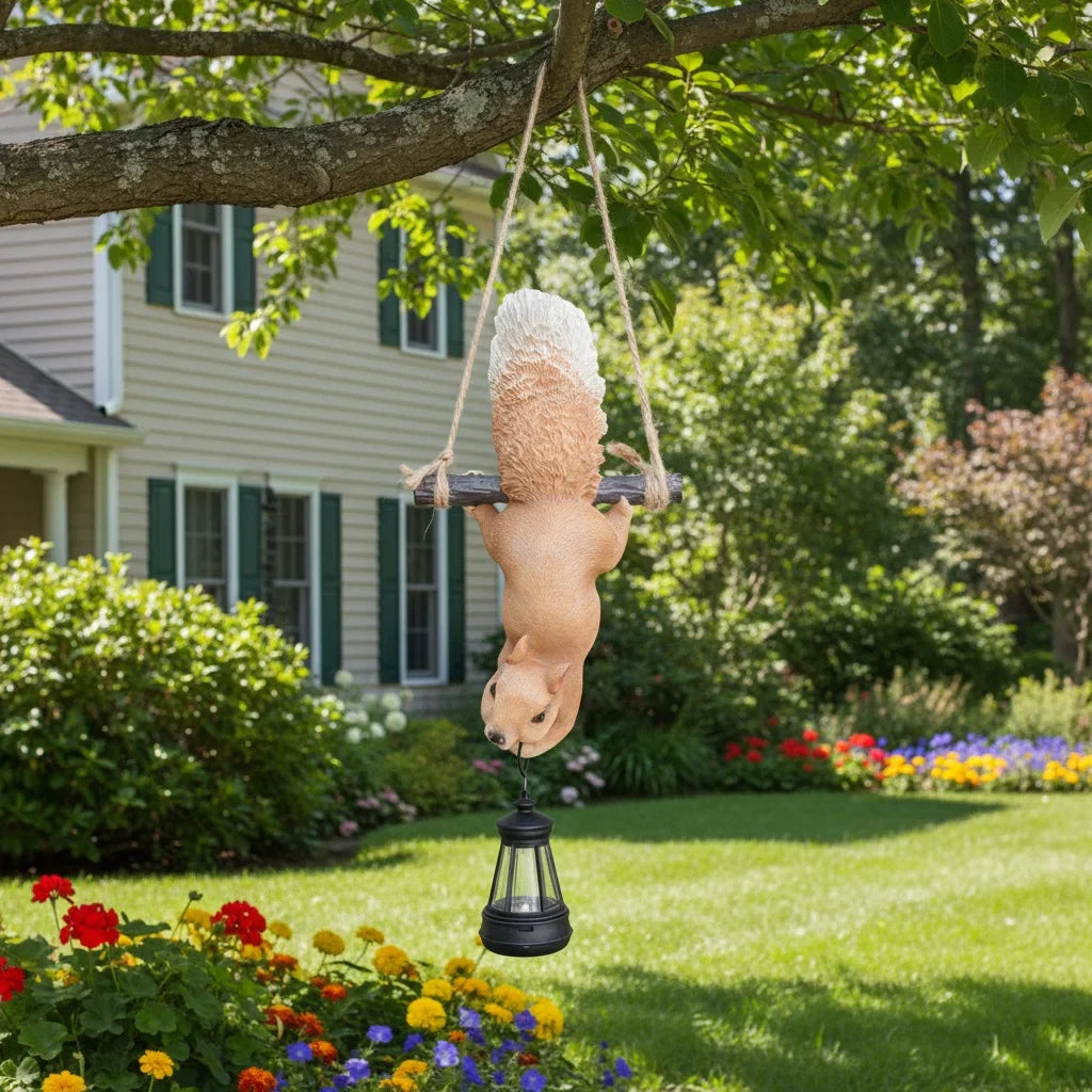 Oakglow Garden Squirrel Solar Statue