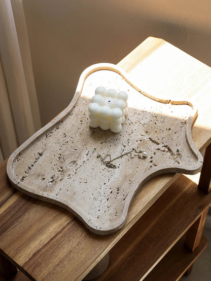 Vintage Travertine Stone Tray