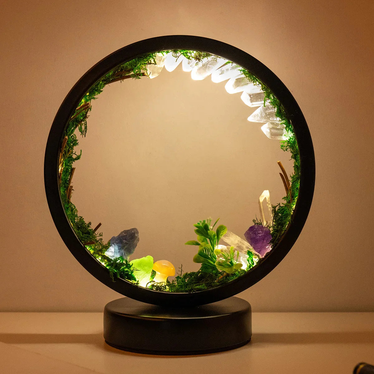 Natural Quartz Forest Lamp