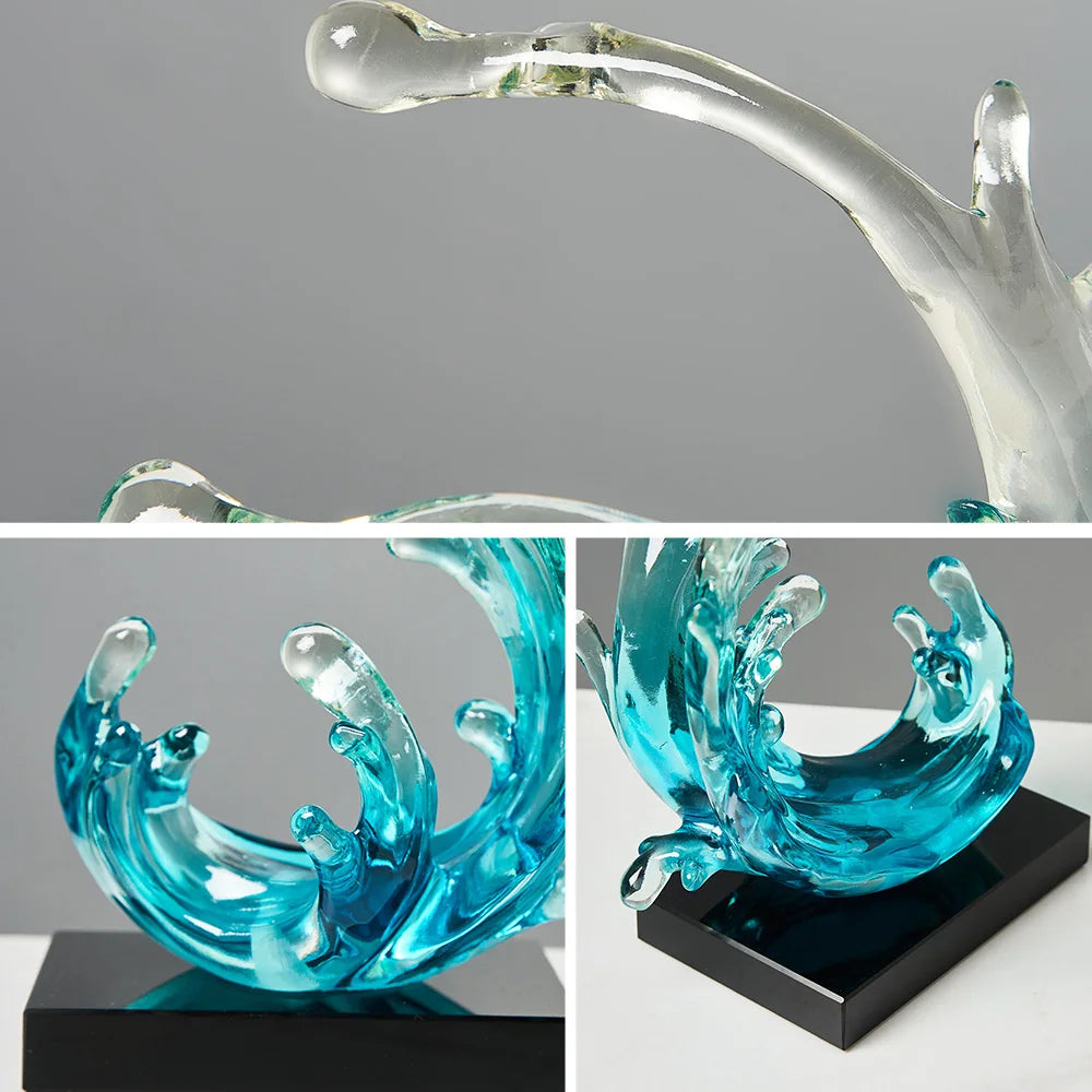 Transparent Ocean Wave Sculpture