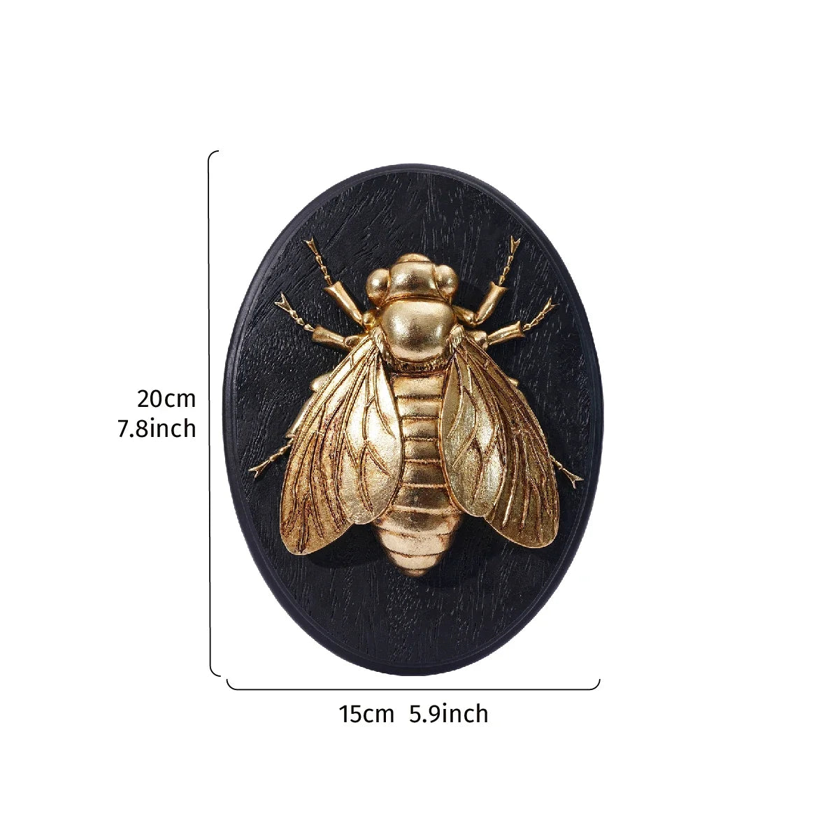 Golden Beetle Resin Wall Decor- Insect Themed Accent